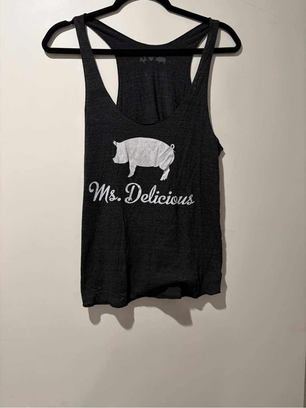 Ms. Delicious Black Graphic Tank Top